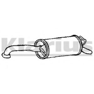 Глушитель выхлопных газов конечный KLARIUS TY582G