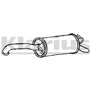 Глушитель выхлопных газов конечный KLARIUS TY612L