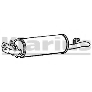 Глушитель выхлопных газов конечный KLARIUS 220251