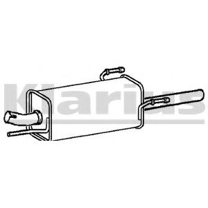 Глушитель выхлопных газов конечный KLARIUS 220643