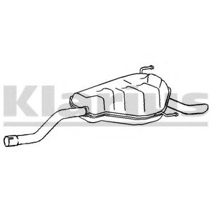 Глушитель выхлопных газов конечный KLARIUS 250664