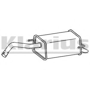 Глушитель выхлопных газов конечный KLARIUS DN647G