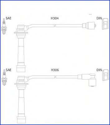 Комплект проводов зажигания HITACHI 134242