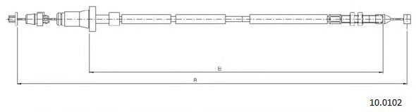 Тросик газа CABOR 10.0102