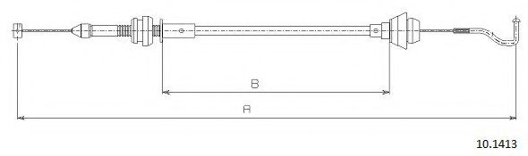 Тросик газа CABOR 10.1413