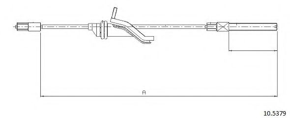 Трос, стояночная тормозная система CABOR 10.5379