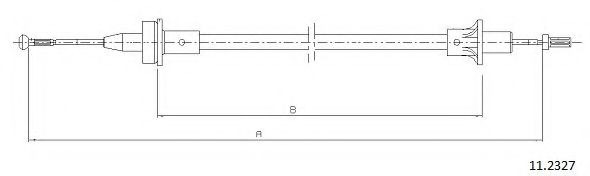 Трос, управление сцеплением CABOR 11.2327