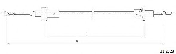 Трос, управление сцеплением PEX 50833