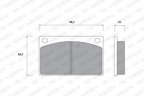 Комплект тормозных колодок, дисковый тормоз WEEN 20153