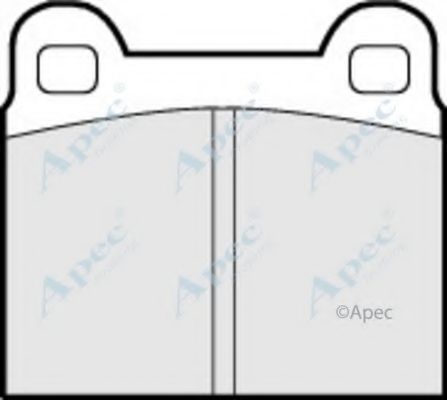 Комплект тормозных колодок, дисковый тормоз APEC braking PAD121