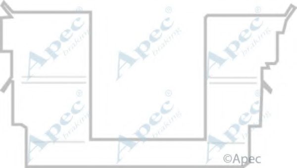 Комплектующие, тормозные колодки APEC braking KIT1172