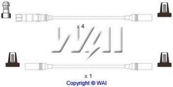Комплект проводов зажигания WAIglobal ISL490