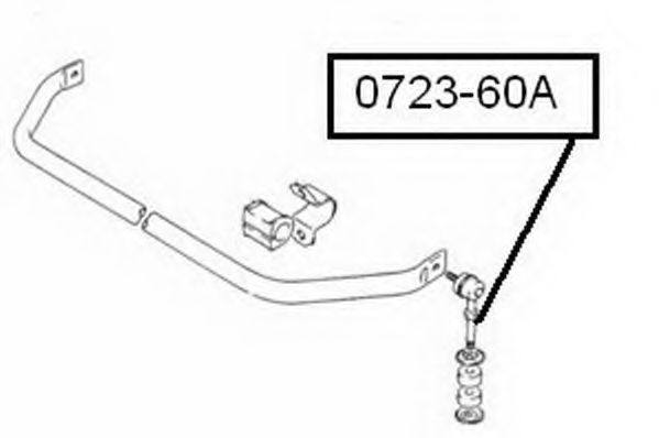 Тяга / стойка, стабилизатор ASVA 0723-60A