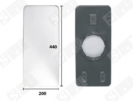 Зеркальное стекло, наружное зеркало SPILU 19020