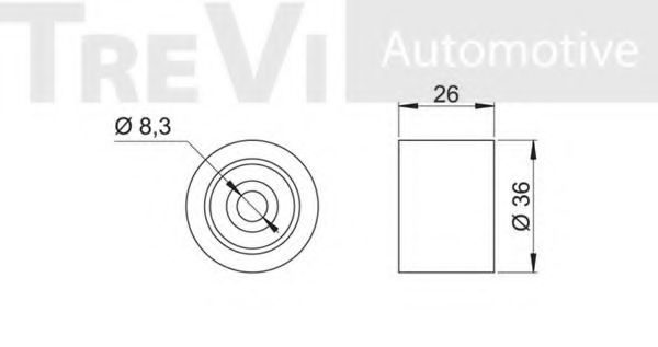 Паразитный / ведущий ролик, поликлиновой ремень TREVI AUTOMOTIVE TA1857