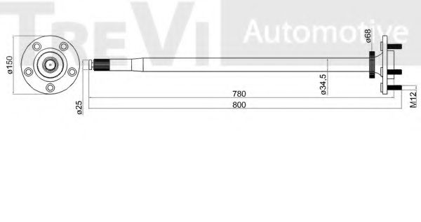 Комплект подшипника ступицы колеса TREVI AUTOMOTIVE WB1192