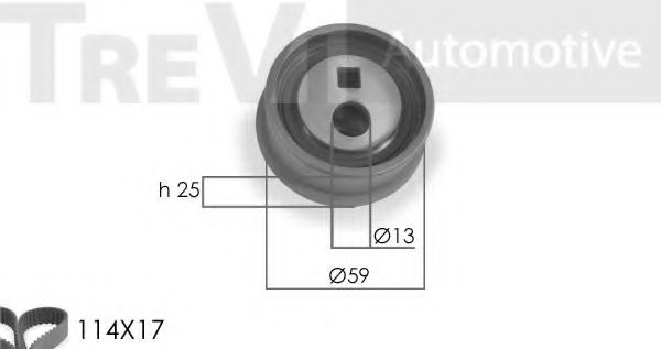 Комплект ремня ГРМ TREVI AUTOMOTIVE KD1015