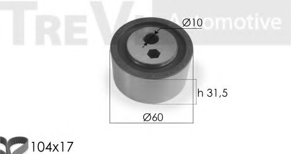 Комплект ремня ГРМ TREVI AUTOMOTIVE KD1075
