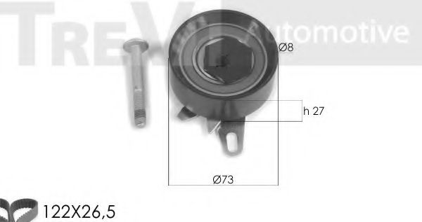 Комплект ремня ГРМ TREVI AUTOMOTIVE KD1262