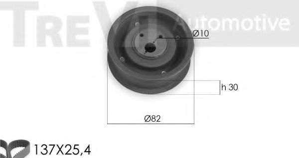 Комплект ремня ГРМ TREVI AUTOMOTIVE KD1265