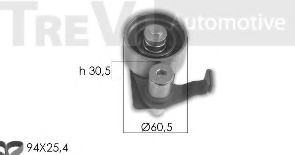 Комплект ремня ГРМ TREVI AUTOMOTIVE KD1411