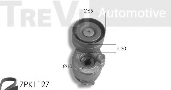 Поликлиновой ременный комплект TREVI AUTOMOTIVE KA1039