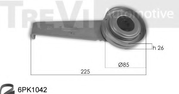 Поликлиновой ременный комплект TREVI AUTOMOTIVE KA1094