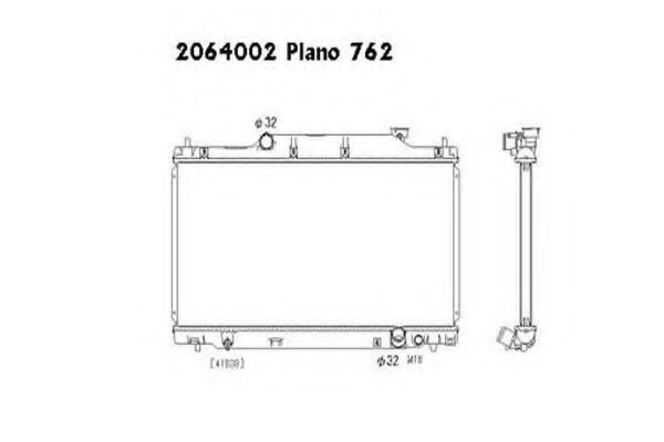 Радиатор, охлаждение двигателя ORDONEZ 2064002