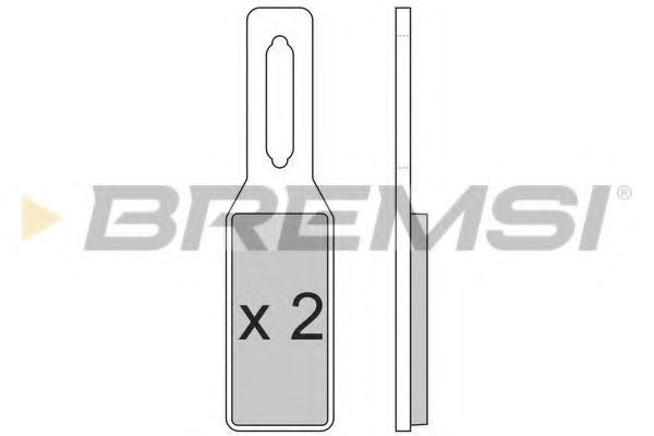 Комплект тормозных колодок, дисковый тормоз BREMSI BP2852