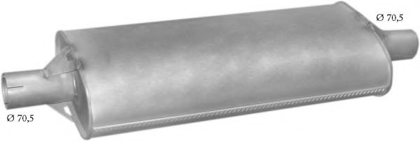 Глушитель выхлопных газов конечный POLMO 7201