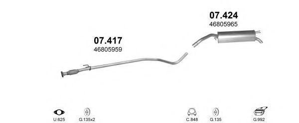 Система выпуска ОГ POLMO POLMO00161