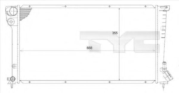 Радиатор, охлаждение двигателя TYC 705-0002