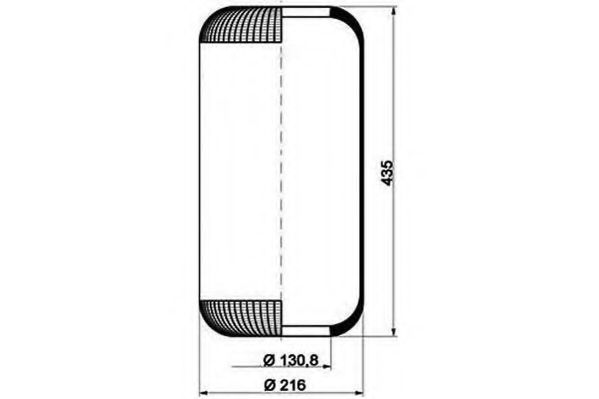 Кожух пневматической рессоры PE Automotive 084.087-10A