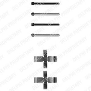 Комплектующие, колодки дискового тормоза DELPHI LX0102