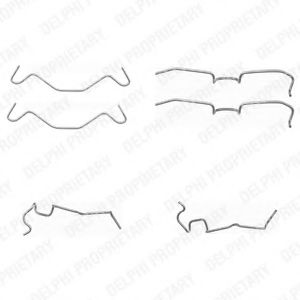 Комплектующие, колодки дискового тормоза DELPHI LX0402