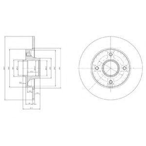 Тормозной диск DELPHI BG9022RS