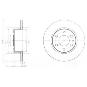 Тормозной диск DELPHI BG4165