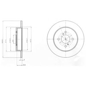 Тормозной диск DELPHI BG4539C