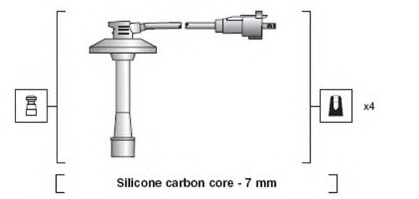 Комплект проводов зажигания MAGNETI MARELLI 941318111190