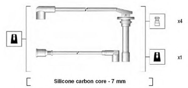 Комплект проводов зажигания MAGNETI MARELLI 941275010862
