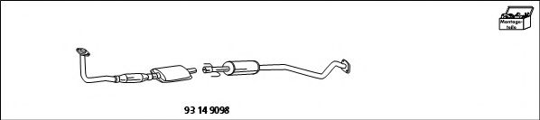 Компл. для дооборудов., катализатор/сажев.фильтр (комбисист. HJS 93 14 9098