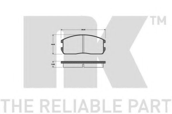 Комплект тормозных колодок, дисковый тормоз NK 223003