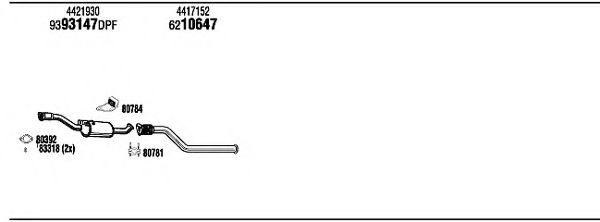 Система выпуска ОГ FONOS OPK24433BA