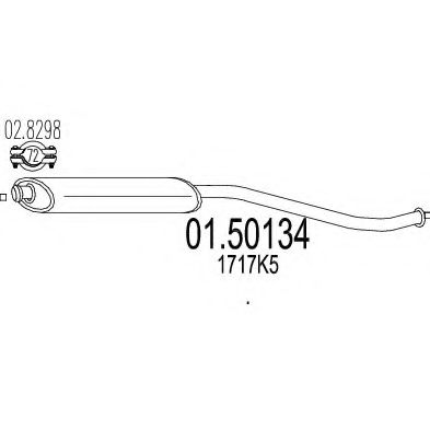 Средний глушитель выхлопных газов MTS 01.50134