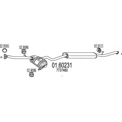 Глушитель выхлопных газов конечный MTS 01.60231