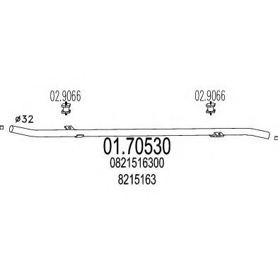 Труба выхлопного газа CIA 17501