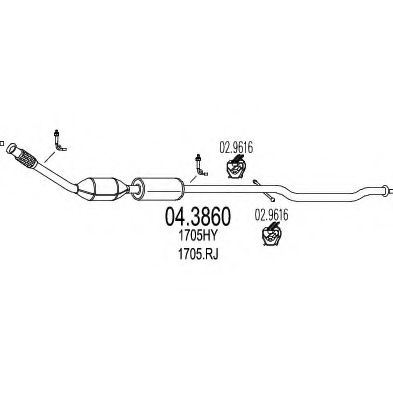 Катализатор MTS 04.3860