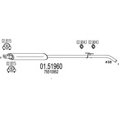 Средний глушитель выхлопных газов DESCAM 211102