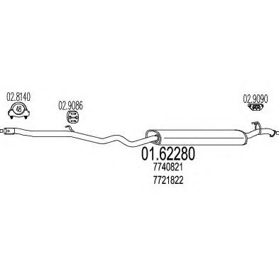 Глушитель выхлопных газов конечный MTS 01.62280