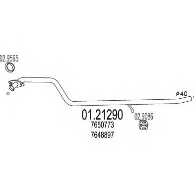 Труба выхлопного газа CISAM 201504